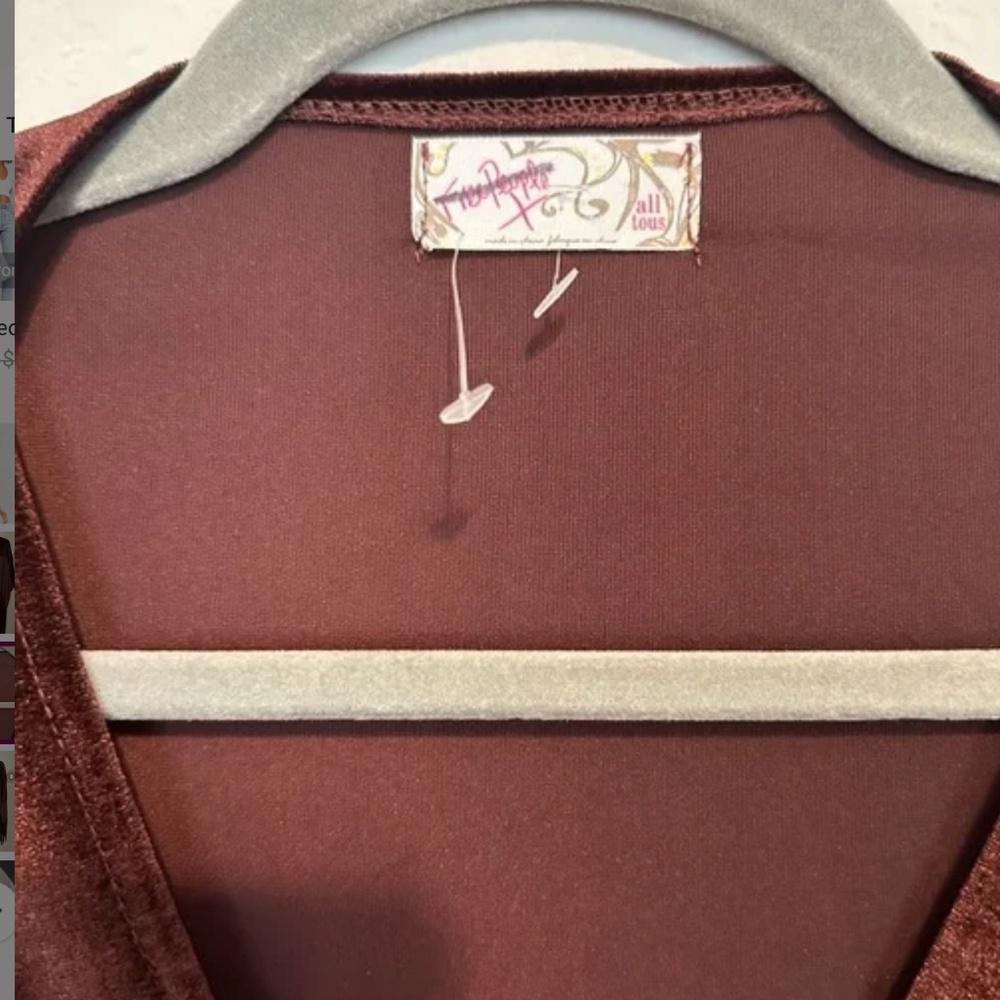 Free People Velvet Dreams Fringed Kimono in Aubergine OS - Picture 6 of 8